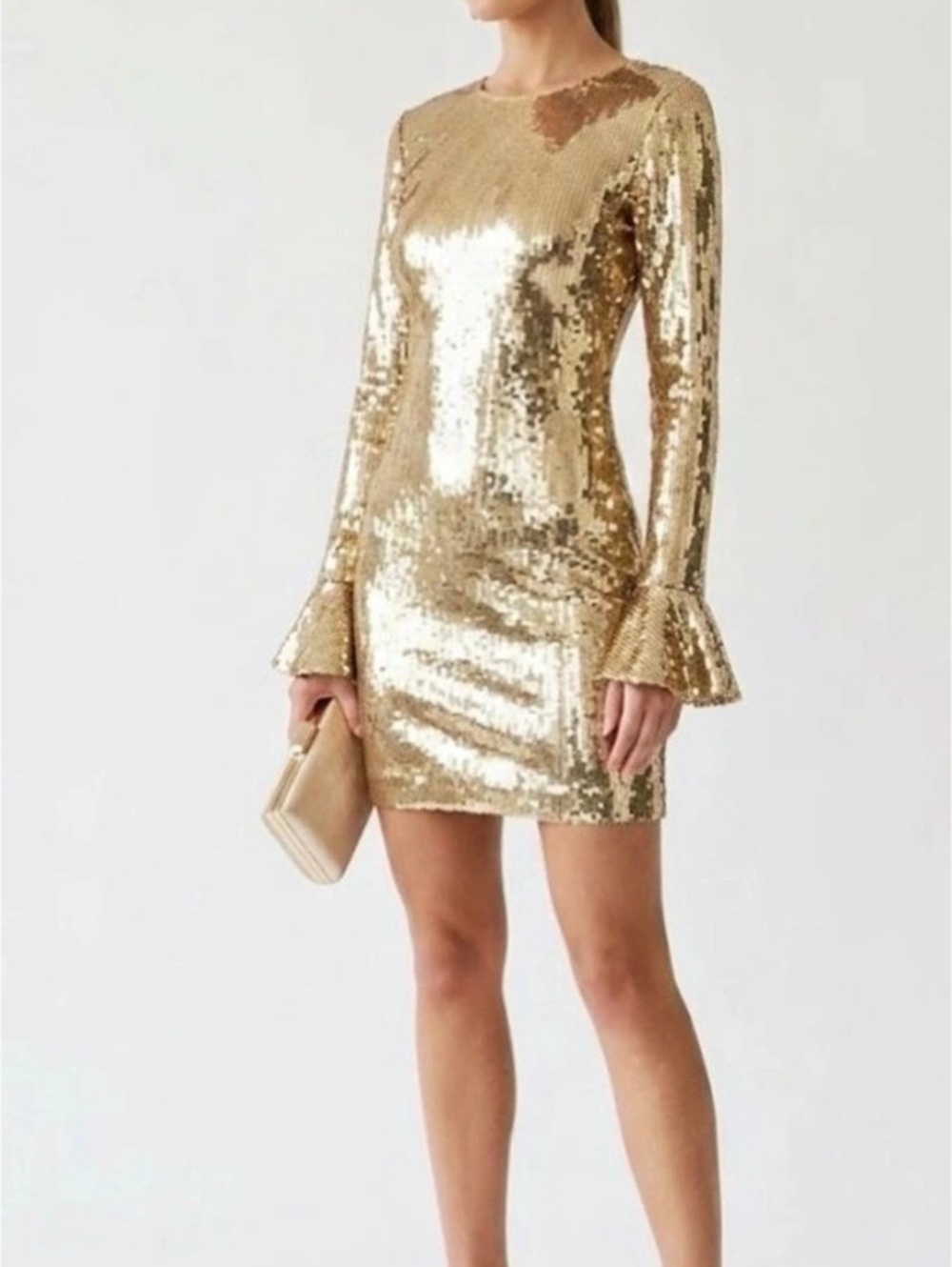 Michael Kors sequin mini dress in Gold Size XS